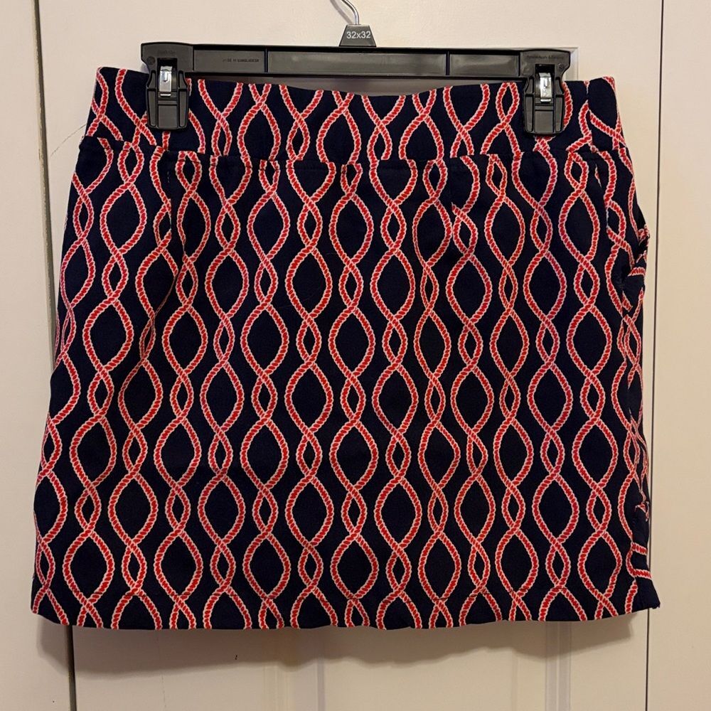 Crown & Ivy Navy and Red Nautical Skort Women's Size 6 - Picture 2 of 4